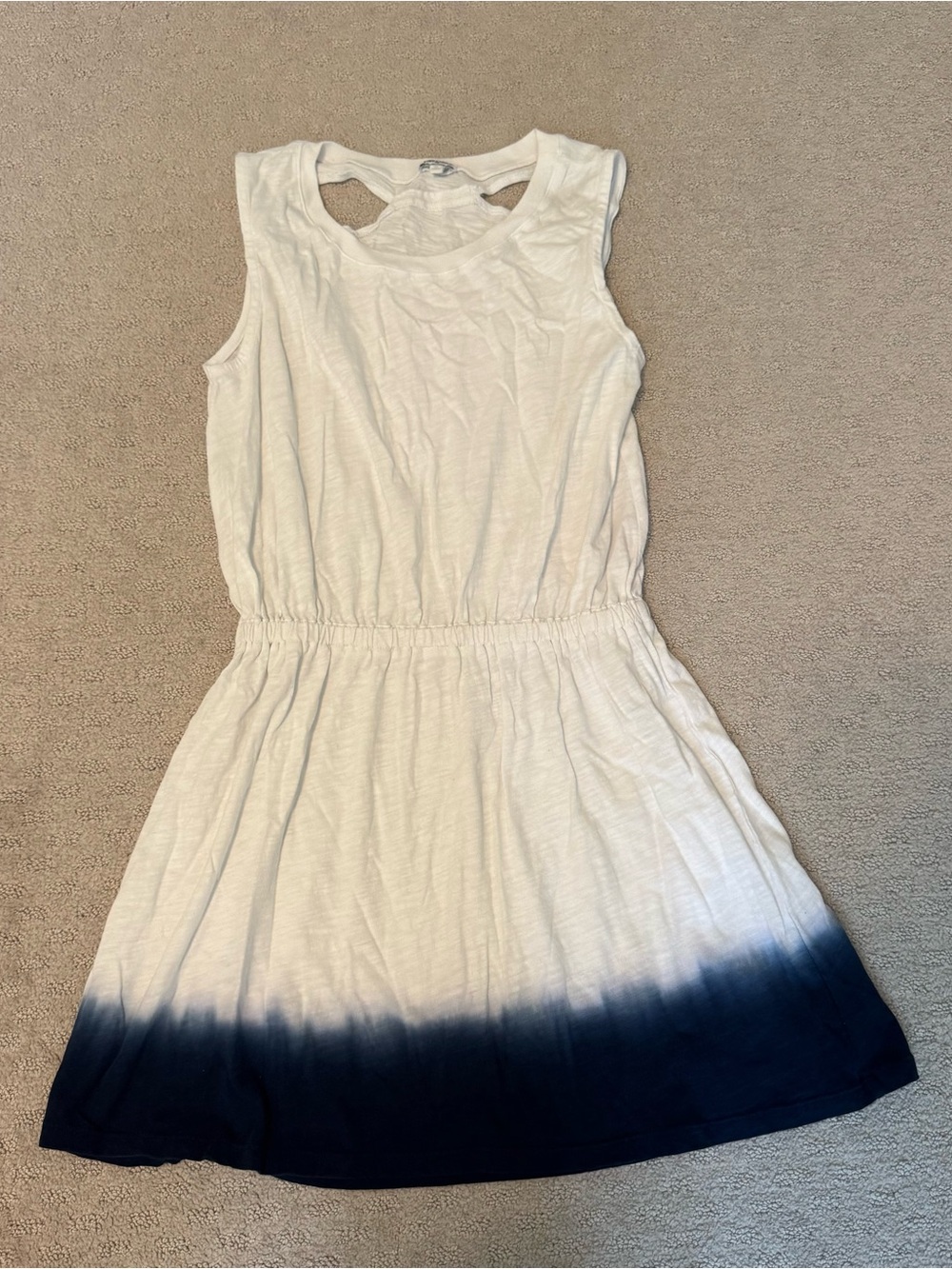 Splendid Girls White to Navy Dip-Dye Sleeveless Dress